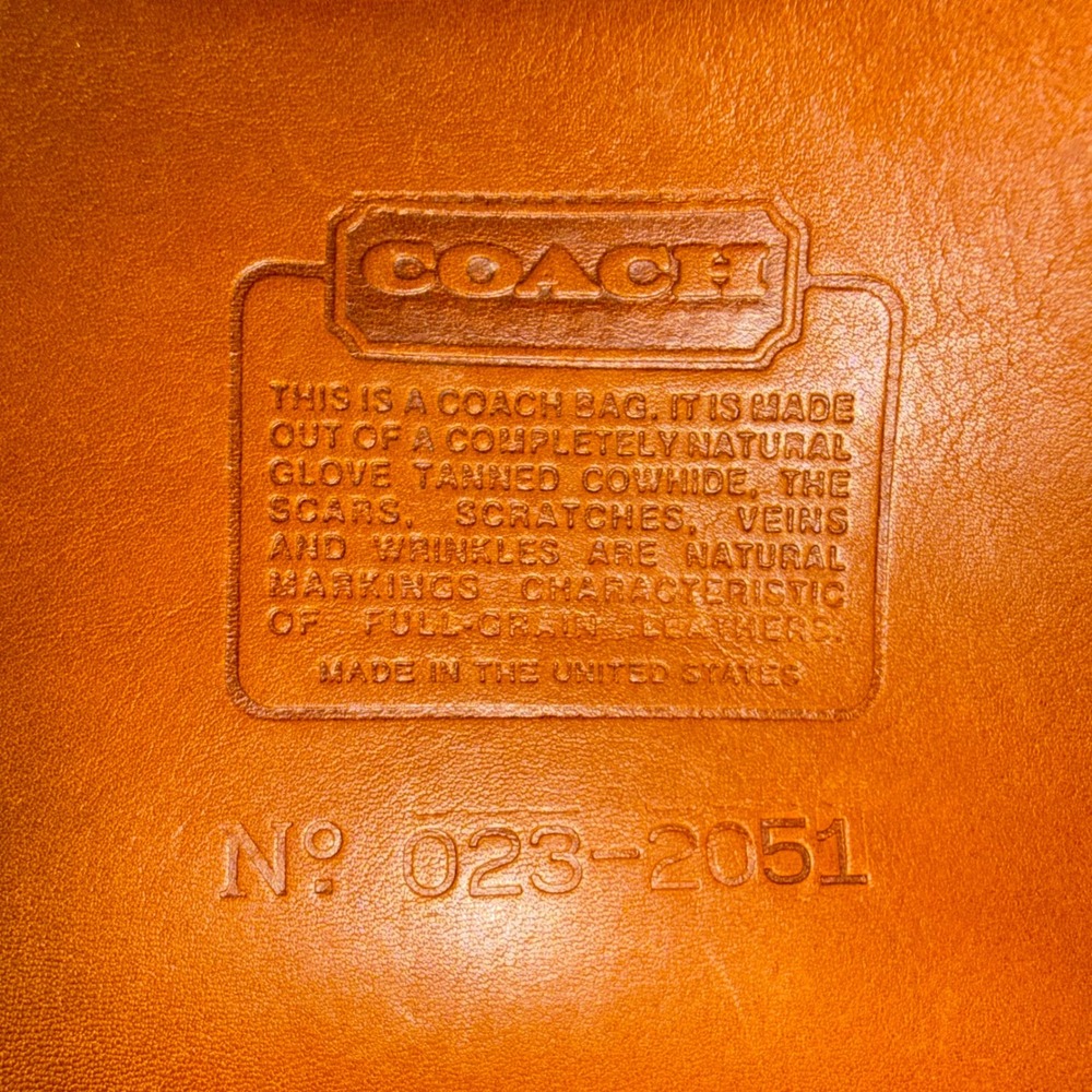 Vintage Coach 5140 Standard Clutch British Tan Leather 1980s NYC Bonnie Cashin - Picture 13 of 14